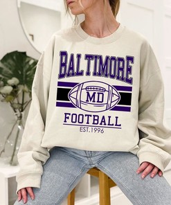 Vintage Baltimore Football Sweatshirt, Retro NFL Shirt for Fans
