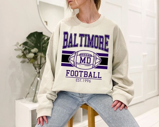 Vintage Baltimore Football Sweatshirt, Retro NFL Shirt for Fans