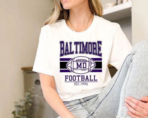 Vintage Baltimore Football Sweatshirt, Retro NFL Shirt for Fans - Image 3