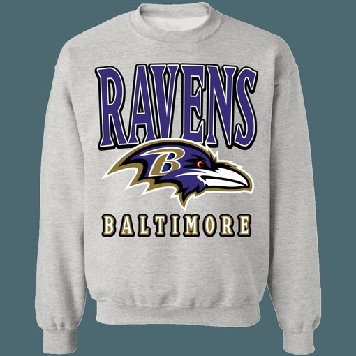 Vintage Baltimore Ravens NFL American Football Lover Sweatshirt Hoodie - Image 4