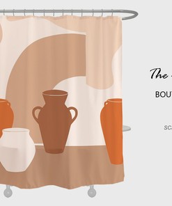 Vintage Bottle Customized Size Boho Shower Curtain