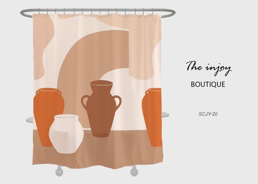 Vintage Bottle Customized Size Boho Shower Curtain