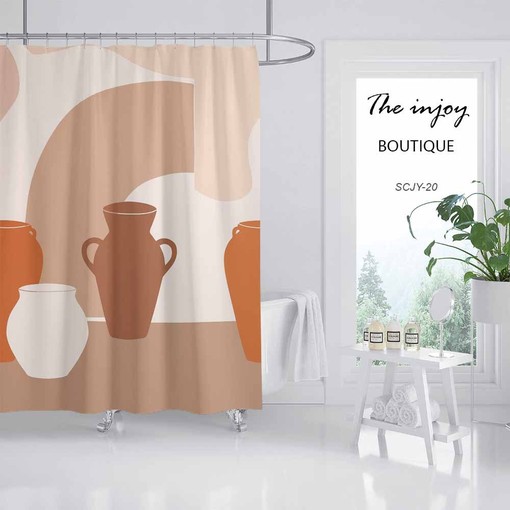 Vintage Bottle Customized Size Boho Shower Curtain - Image 2