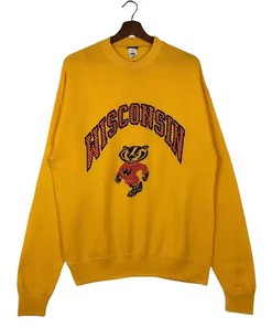 Vintage Bucky Badger Sweatshirt from the 1990s, Wisconsin Travel Gift, University Student Gift with vintage ncaa shirts