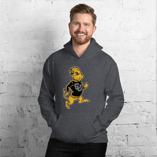 Vintage CU Boulder Mascot Artwork Unisex Sweatshirt Hoodie - NCAA Shirts - Image 3
