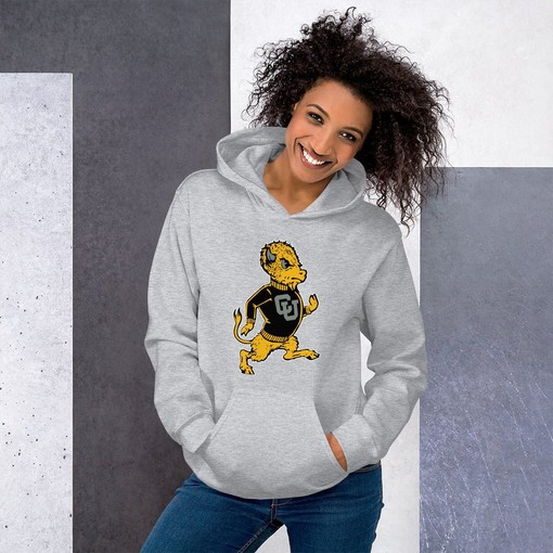 Vintage CU Boulder Mascot Artwork Unisex Sweatshirt Hoodie - NCAA Shirts - Image 4