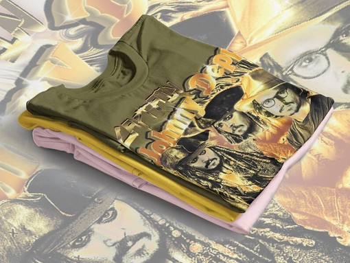 Vintage Captain Johnny Depp Pirate Shirt for Movie Fans - Image 4