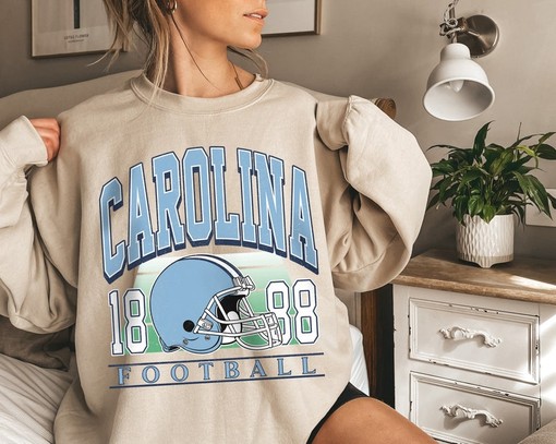 Vintage Carolina College Student Sweatshirt - College Shirts for Women - Image 2