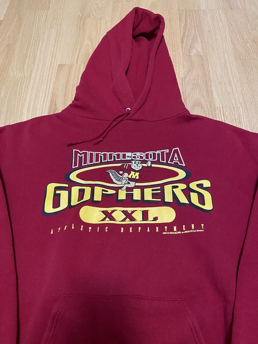 Vintage Chalk Line University Of Minnesota Golden Gophers NCAA Cotton Polyester Blend Hoodie Sweatshirt, Perfect Gift - Image 2