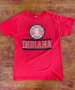 Vintage Champion Brand 80s Indiana University T-Shirt for NCAA Fans - Rock the Retro Look