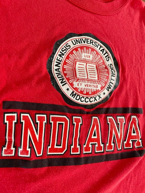 Vintage Champion Brand 80s Indiana University T-Shirt for NCAA Fans - Rock the Retro Look - Image 2