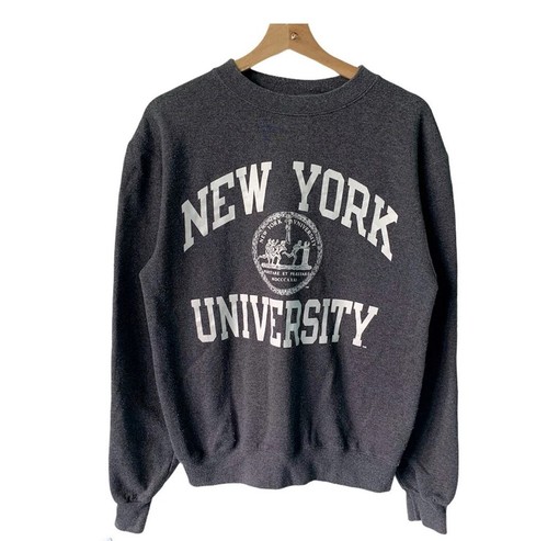 Vintage Champion New York University Sweatshirt, New York University Crewneck Pullover, Sport Shirts Unisex