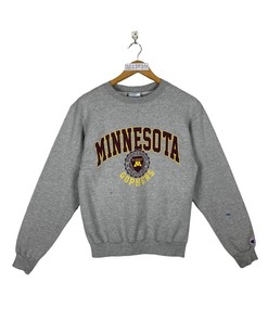 Vintage Champion University Of Minnesota Golden Gophers NCAA Sweatshirt, College Football Pullover Crewneck