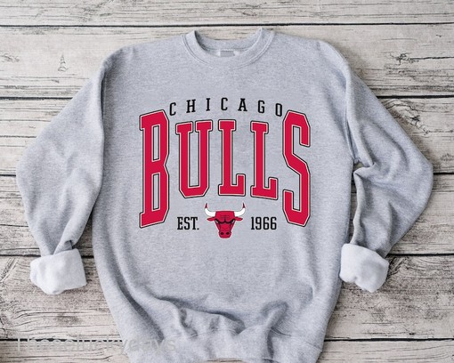 Vintage Chicago Bulls Sweatshirt Hoodie - Retro Basketball Design