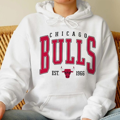 Vintage Chicago Bulls Sweatshirt Hoodie - Retro Basketball Designs - Image 2