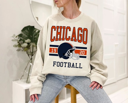 Vintage Chicago Football Shirt - Retro NFL Sweatshirt for Fans