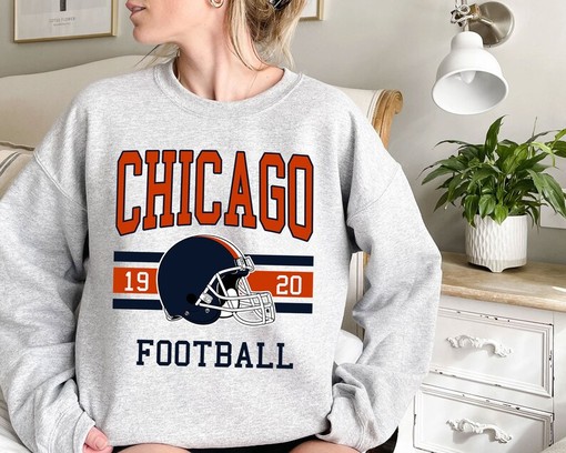 Vintage Chicago Football Shirt - Retro NFL Sweatshirt for Fans - Image 2