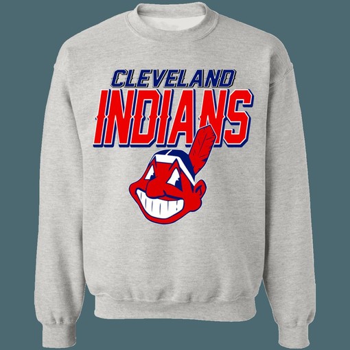 Vintage Cleveland Guardians Chief Wahoo Crewneck Hoodie Shirt - Great Gifts for MLB Fans - Image 2