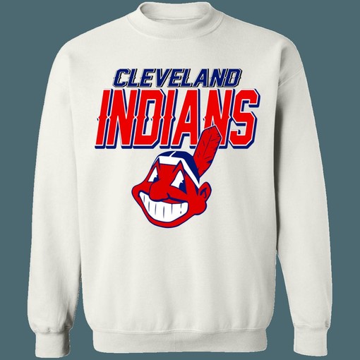 Vintage Cleveland Guardians Chief Wahoo Crewneck Hoodie Shirt - Great Gifts for MLB Fans - Image 3