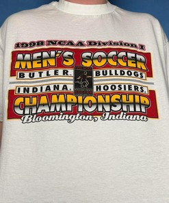 Vintage College Soccer Tee Full-Size Hoodie - NCAA Shirts Women