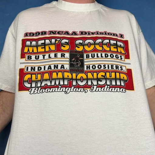 Vintage College Soccer Tee Full-Size Hoodie - NCAA Shirts Women