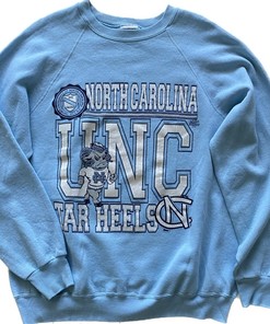 Vintage College (UNC) University of North Carolina Sweatshirt, NCAA Shirt for Carolina Fans and Students