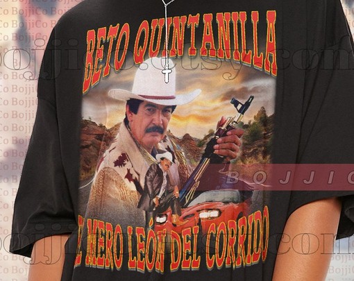 Vintage Corridos Music Artist Shirt, Norberto Beto Quintanilla Iracheta Tee, Mexican Singer Merch - Image 2