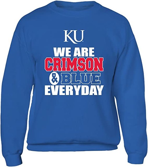 Vintage Crimson And Ku Kansas Jayhawks Sweatshirt with Vintage Ncaa Shirts