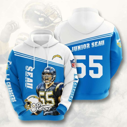 Vintage Custom Sport Design All Over Print 3D Hoodie - Los Angeles Chargers Fans