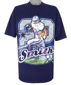 Vintage Dallas Cowboys Emmitt Smith No. 22 T-Shirt with MLB Logo - Unisex Sport Sweatshirt Hoodie Gift
