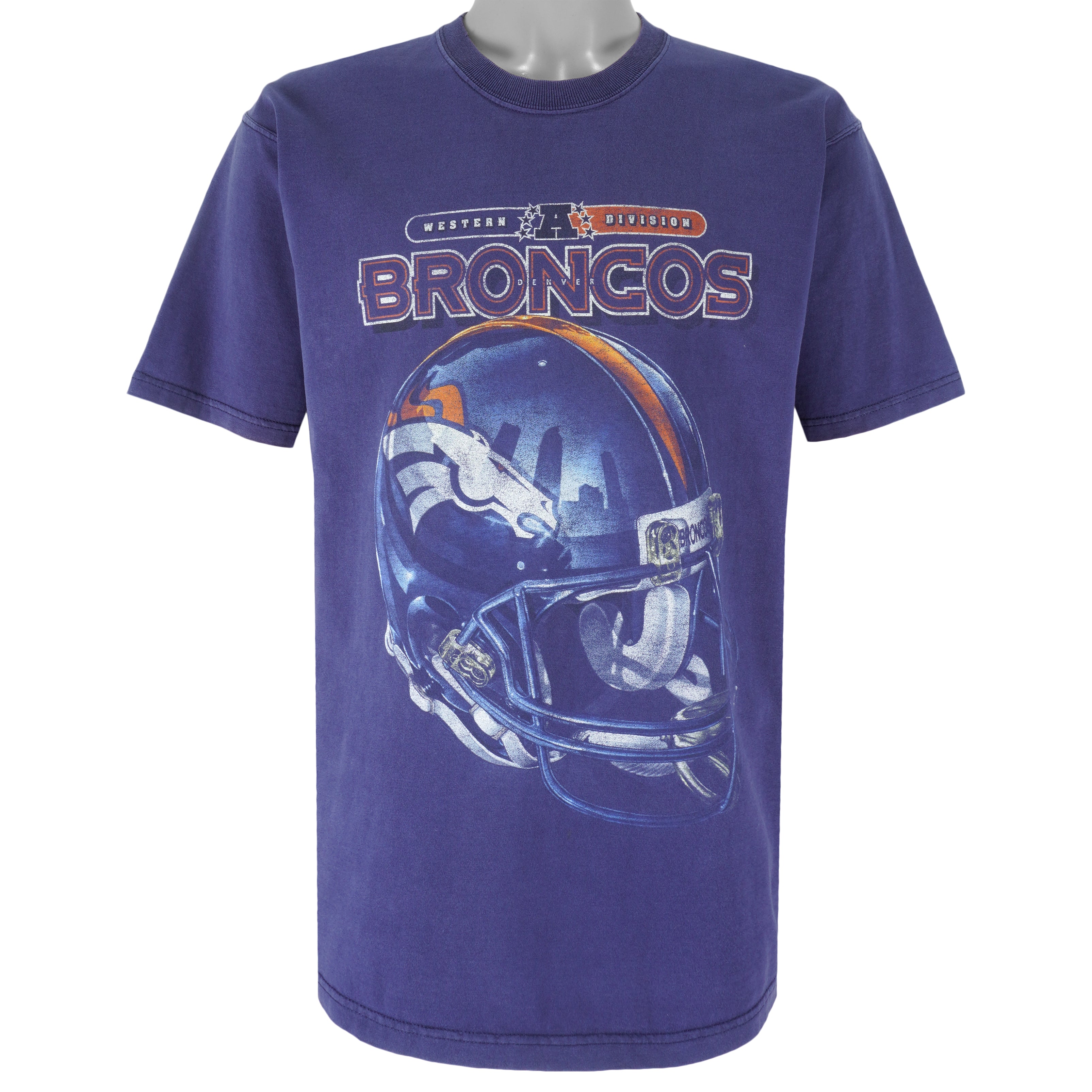 Vintage Denver Broncos Western Division Helmet T-Shirt - Unisex Sport Sweatshirt Hoodie Gift, NCAA T-Shirts