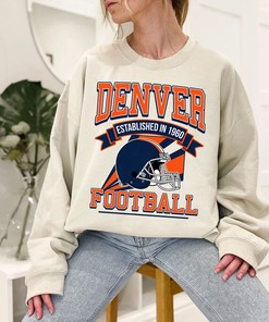 Vintage Denver Football Sweatshirt for NFL Fans with NCAA Shirts for Men and Women