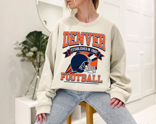 Vintage Denver Football Sweatshirt for NFL Fans with NCAA Shirts for Men and Women