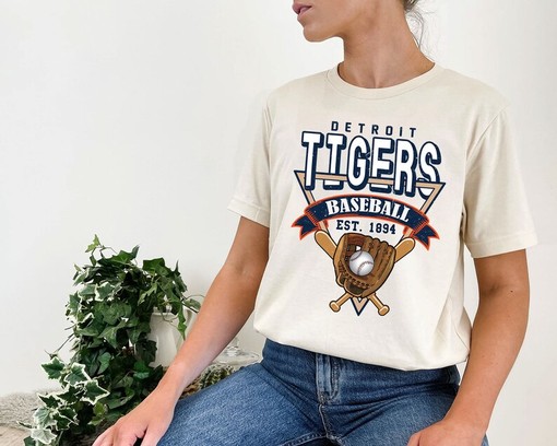 Vintage Detroit Baseball Shirt, Detroit MLB Shirt, Baseball Fan Gifts, Detroit Fan Shirt with NCAA Shirts for Men - Image 4
