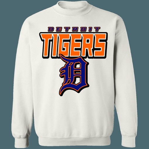Vintage Detroit Tigers MLB Crewneck Sweatshirt Hoodie Shirt for Baseball Fans. - Image 2