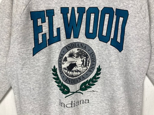 Vintage Elwood Indiana USA Pullover Crewneck for NCAA Fans - Embrace Your State University Heritage - Image 2