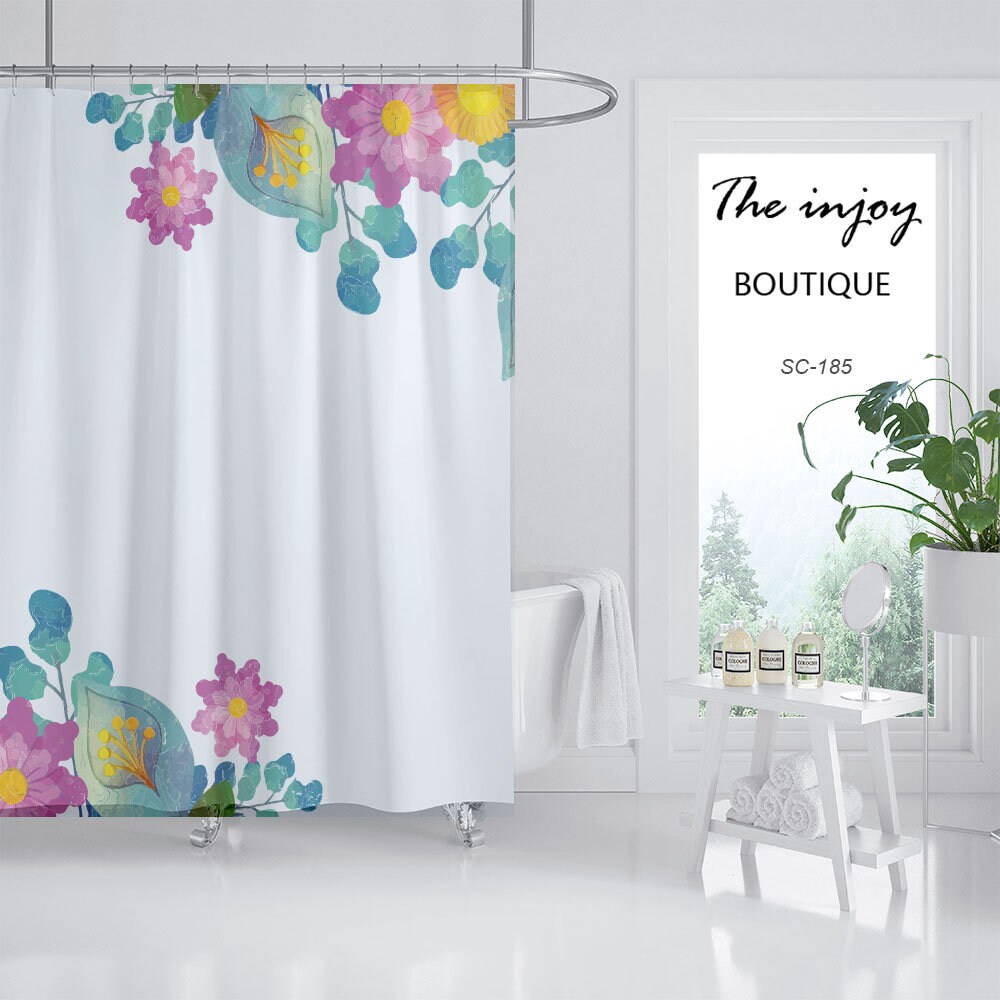 Vintage Flair Disney Flowers Shower Curtain with Spring Plant Bathroom Decor - Unique and Charming Bathroom Decor - Image 2