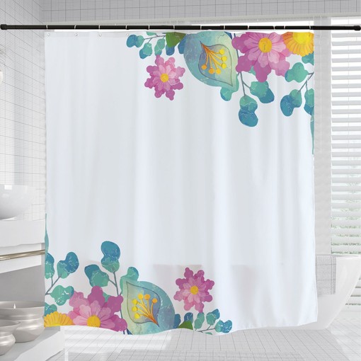 Vintage Flair Disney Flowers Shower Curtain with Spring Plant Bathroom Decor - Unique and Charming Bathroom Decor - Image 3