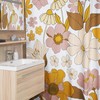 Vintage Floral Shower Curtain, Boho 60's 70's Hippie Bathroom Accessory, Fun and Chic Curtain