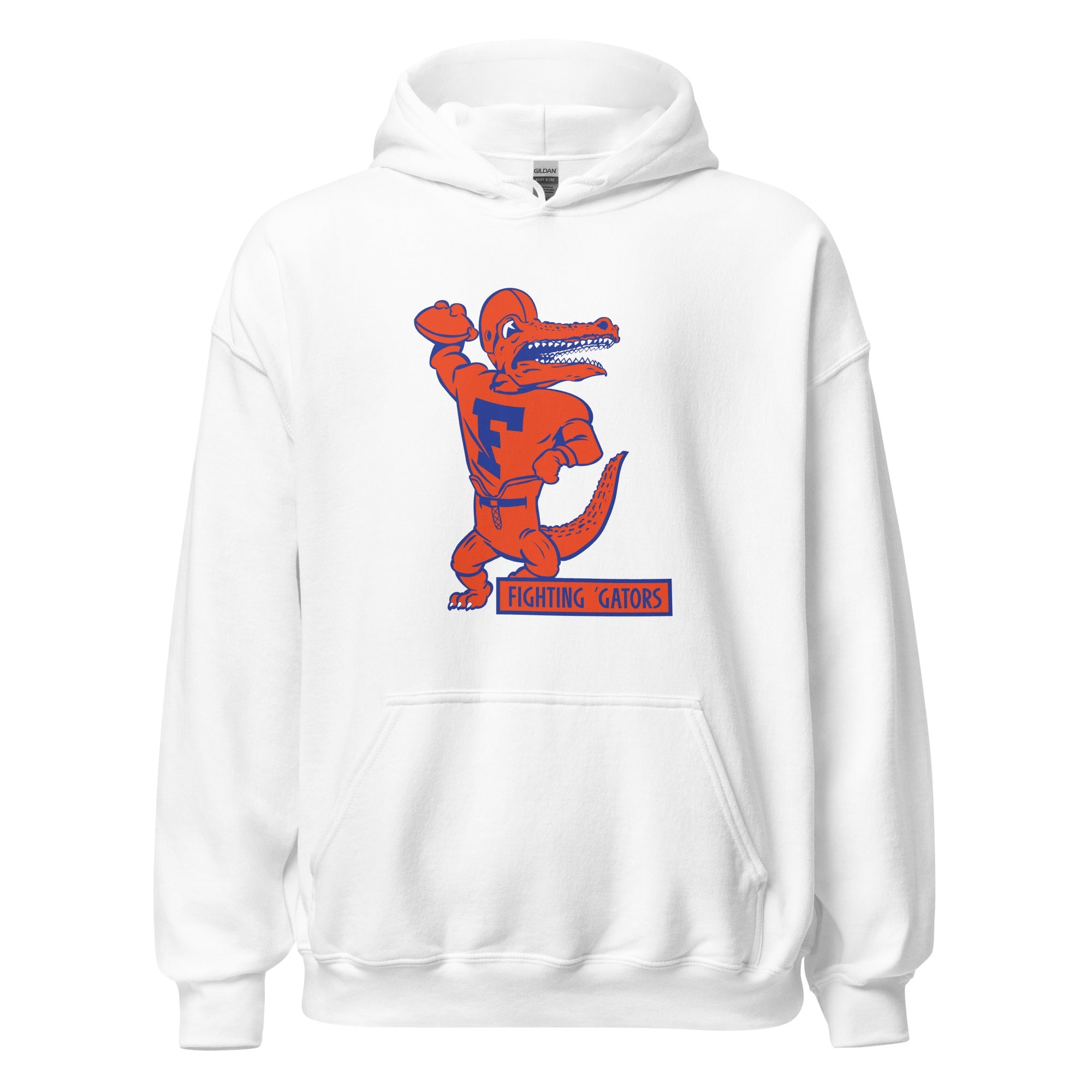 Vintage Florida Gators Football Hoodie Sweatshirt Sport Shirt - 1950's Fighting Gators Art with Retro Style