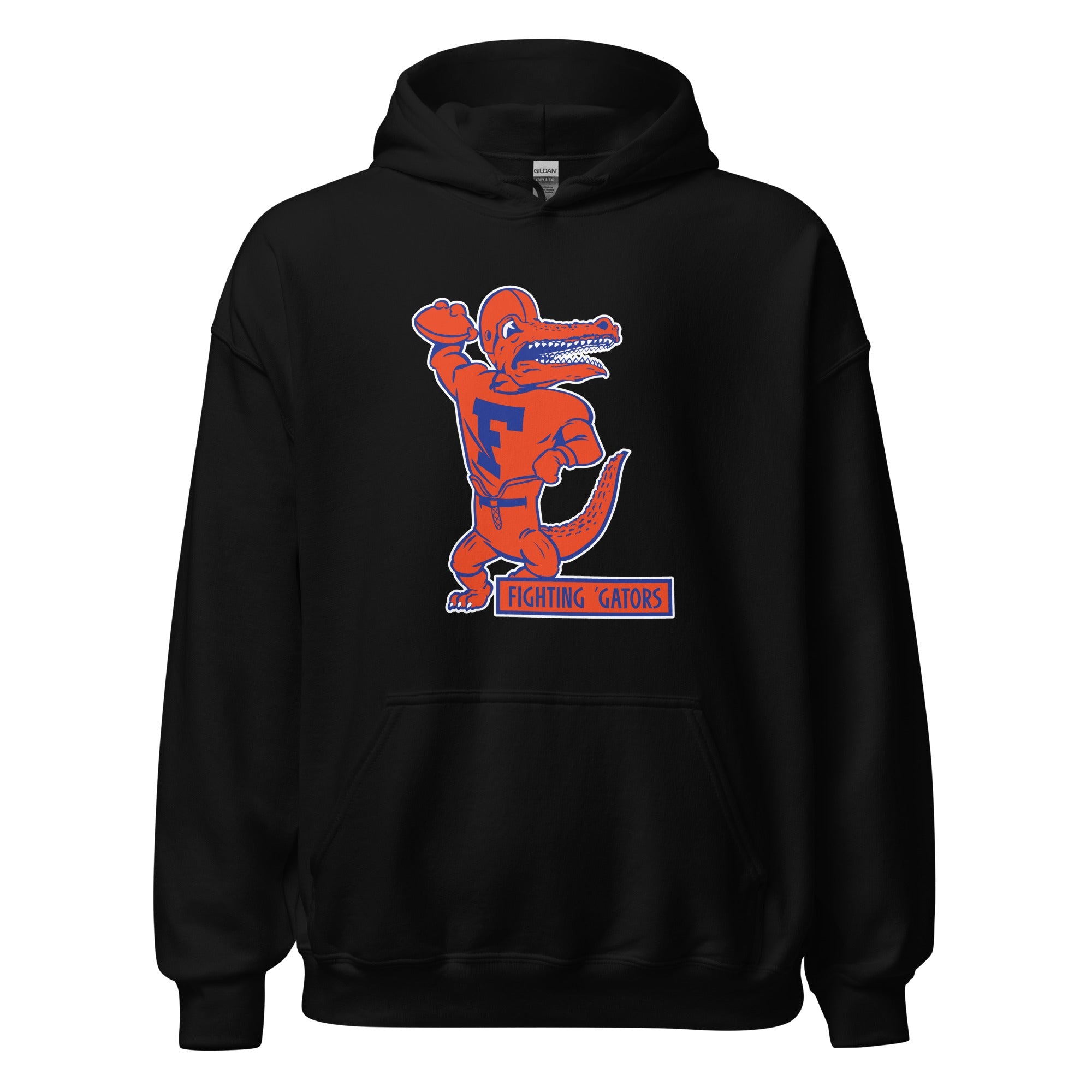 Vintage Florida Gators Football Hoodie Sweatshirt Sport Shirt - 1950's Fighting Gators Art with Retro Style - Image 2