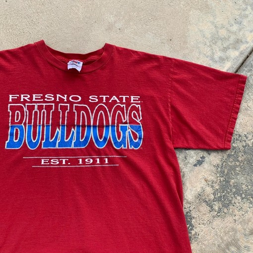 Vintage Fresno State Bulldogs Tee Full-Size Hoodie - NCAA Retro Shirts - Image 2