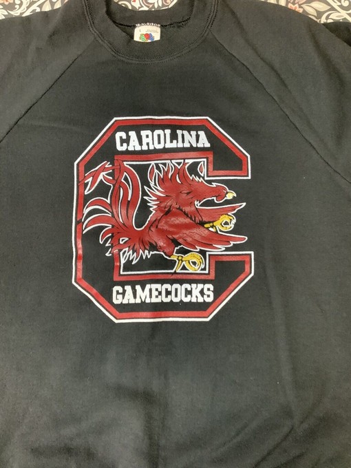 Vintage Fruit of the Loom USC Gamecocks 90s Crewneck Sweatshirt, Hoodie & Shirt Print Reprint Available - Image 2