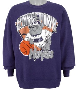 Vintage Georgetown Hoyas Spell-Out Crewneck Sweatshirt - College Shirts for Him and Her
