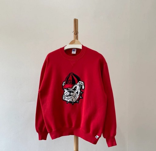 Vintage Georgia Bulldogs Football Crewneck Sweatshirt - College Shirts for Fans