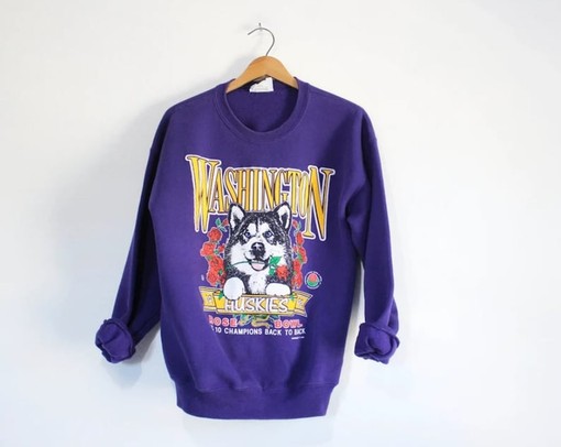 Vintage Gift for Her: University of Washington Huskies Rose Bowl 1992 Sweatshirt, Tide Shirt