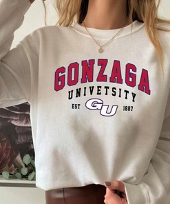 Vintage Gonzaga Crewneck Sweatshirt with Bulldogs Print