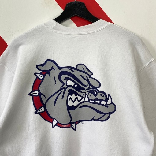 Vintage Gonzaga Crewneck Sweatshirt with Bulldogs Print Logo - Image 2