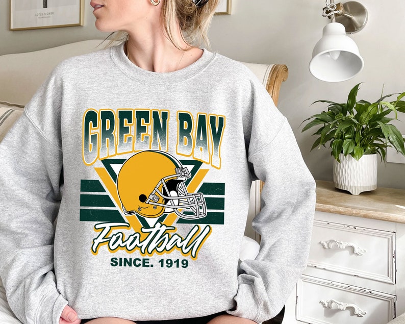 Vintage Green Bay Football Sweatshirt, Retro NFL Fans Shirt with College Shirts - Image 2