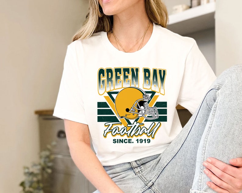Vintage Green Bay Football Sweatshirt, Retro NFL Fans Shirt with College Shirts - Image 3